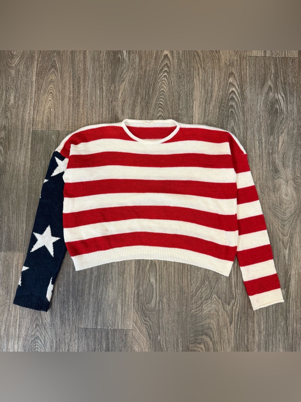 brandy melville wool blend john galt american flag slouchy sweater
